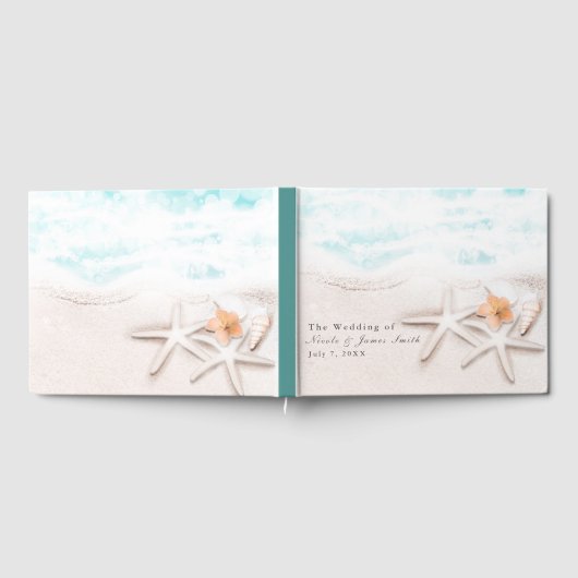 Wit Zandstrand Zeester Blauwe Oceaan Tropisch Gastenboek (Volledig)