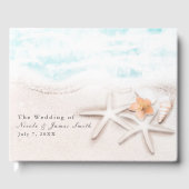 Wit Zandstrand Zeester Blauwe Oceaan Tropisch Gastenboek (Voorkant)