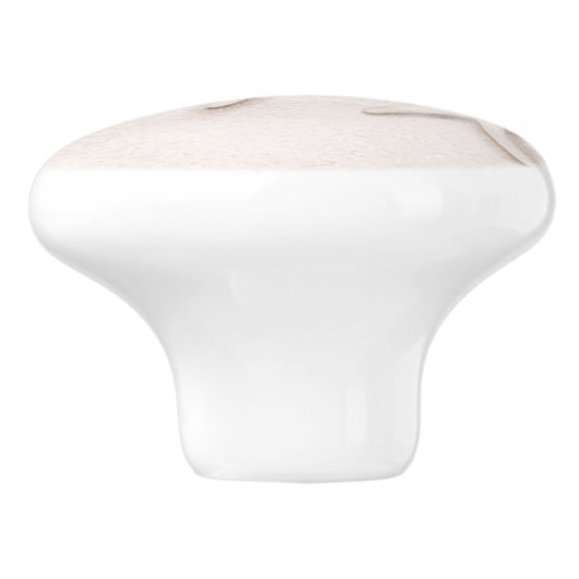 Wit Zandstrand Zeester Blauwe Oceaan Tropisch Keramische Knop (Zijkant)