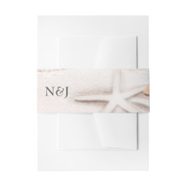 Wit Zandstrand Zeester Blauwe Oceaan Tropisch Uitnodigingen Wikkel