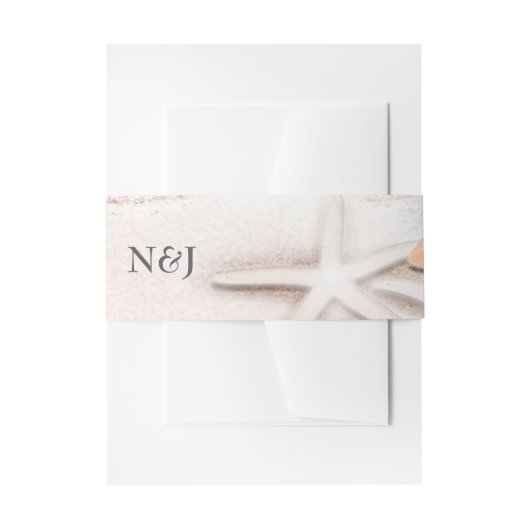 Wit Zandstrand Zeester Blauwe Oceaan Tropisch Uitnodigingen Wikkel (Voorkant Voorbeeld)