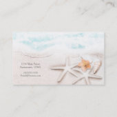 Wit Zandstrand Zeester Blauwe Oceaan Tropisch Visitekaartje (Achterkant)