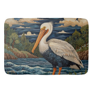  wit zee vogel zeemeeuw pelikaan badmat