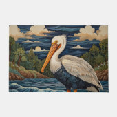  wit zee vogel zeemeeuw pelikaan deurmat (Voorkant)