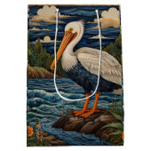  wit zee vogel zeemeeuw pelikaan medium cadeauzakje (Achterkant)