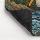  wit zee vogel zeemeeuw pelikaan muismat (Hoek)