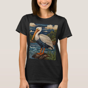  wit zee vogel zeemeeuw pelikaan t-shirt