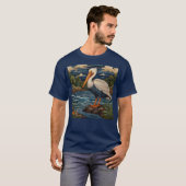  wit zee vogel zeemeeuw pelikaan t-shirt (Voorkant volledig)