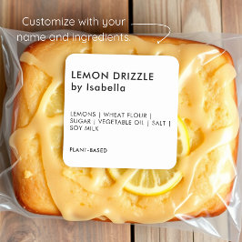 Wit | Zelfgemaakte cake Product ingrediënt labels