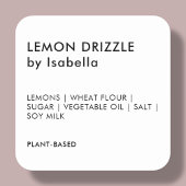 Wit | Zelfgemaakte cake Product ingrediënt labels