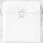 Wit zelfgemaakte Habanero chilisaus potlabel Ronde Sticker (Tas)