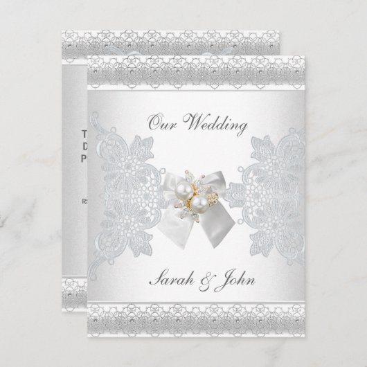 Wit-zijderoute parelparel kaart (Voorkant / Achterkant)