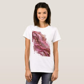 Wit zilver ABSTRACTE KUNST Modeprint T-shirt (Voorkant volledig)