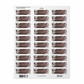 Wit & Zilver Bladeren & Rustiek Hout Elegant Etiket (Full Sheet)