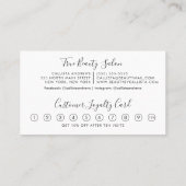 Wit zilver chunky glitter dikke druppels loyalitei klantenkaartje (Achterkant)