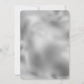 Wit Zilver Confetti Stippen Bruiloft Kaart (Achterkant)