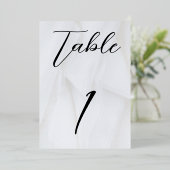 Wit/Zilver Folie Tafel Nr. 1 Uitnodiging (Staand Voorkant)