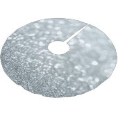 Wit Zilver Glitter Bokeh Glam Sparkle Glittery Kerstboom Rok (Gekanteld)