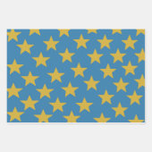 Wit zilver gouden sterren inpakpapier vel (Voorkant 3)