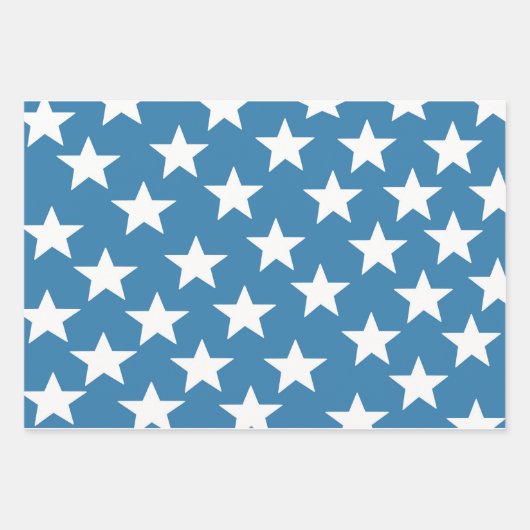 Wit zilver gouden sterren inpakpapier vel (Voorkant)