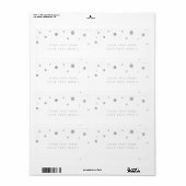 Wit & Zilver Modern Stippen Feest Verpakkingslabel Etiket (Full Sheet)
