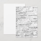 Wit, zoals in Birch Bark Bedankkaart (Voorkant / Achterkant)