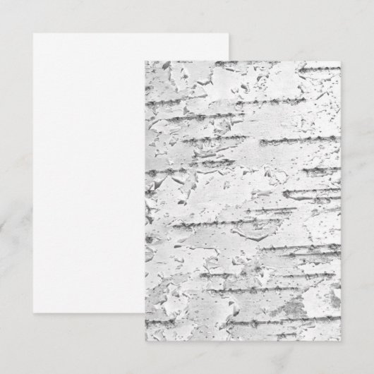 Wit, zoals in Birch Bark Bedankkaart (Voorkant / Achterkant)