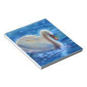 Wit-zwanenschilderij waterverf notitieblok (Schuin)