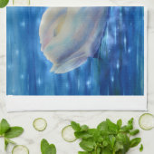 Wit-zwanenschilderij waterverf theedoek (Gevouwen)