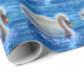 Wit-zwanenschilderij, watervogel, vogel cadeaupapier (Rol Hoek)