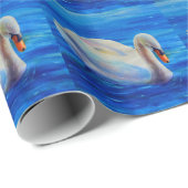 Wit-zwanenschilderij, watervogel, vogel cadeaupapier (Rol Hoek)