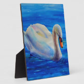 Wit-zwanenschilderij, watervogel, vogel fotoplaat (Zijkant)