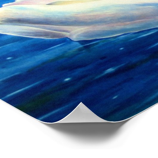 Wit-zwanenschilderij, watervogel, vogel poster (Hoek)