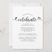 Wit Zwart Afstuderen 4 Foto Kalligrafie Harten Kaart (Achterkant)