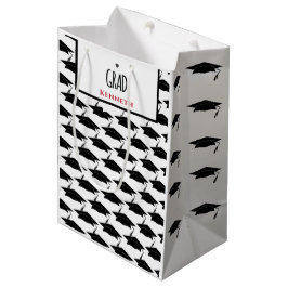 Wit Zwart Afstuderen Afstuderen Afstudeerder Pette Medium Cadeauzakje