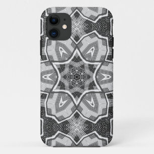 Wit-zwart ajour geometrisch patroon Case-Mate iPhone case