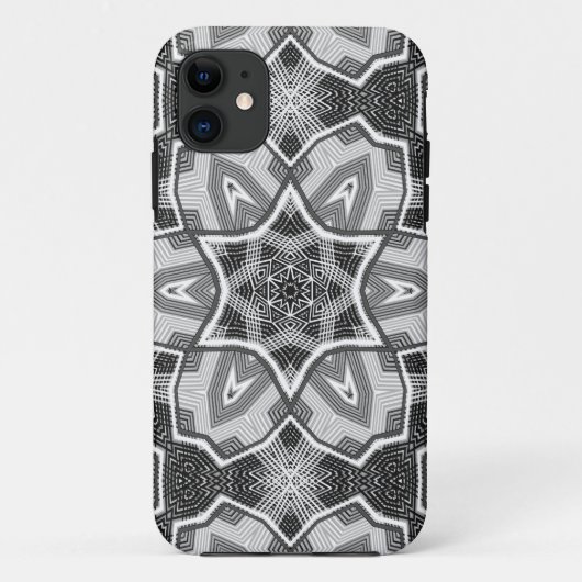 Wit-zwart ajour geometrisch patroon Case-Mate iPhone case (Achterkant)