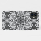 Wit-zwart ajour geometrisch patroon Case-Mate iPhone case (Achterkant (horizontaal))