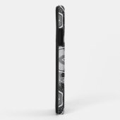 Wit-zwart ajour geometrisch patroon Case-Mate iPhone case (Achterkant/rechts)