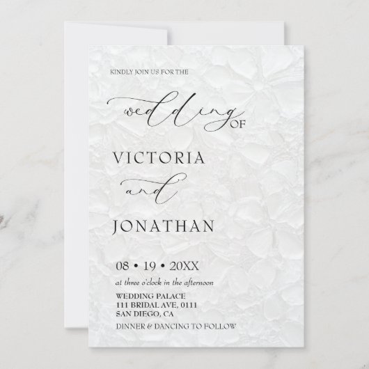 Wit zwart alles in één elegant kaart (Voorkant)