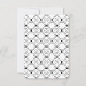 Wit & Zwart Art Deco Tafelnummers voor Trouwfeest (Achterkant)