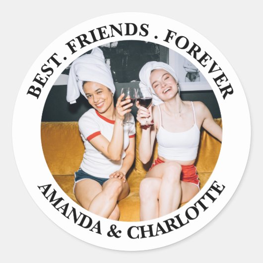 Wit & zwart beste vrienden voor altijd Sticker (Voorkant)