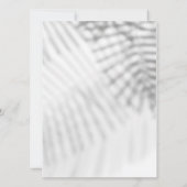 Wit & Zwart Biologisch elegant Uitnodiging (Achterkant)