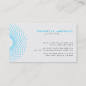 Wit Zwart & Blauw  Cirkel & Stippen Mandala Visitekaartje (Achterkant)