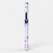 Wit Zwart Blauw Paars Roze Marmer Verfspatten Case-Mate iPhone Case (Achterkant/rechts)