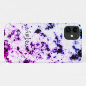 Wit Zwart Blauw Paars Roze Marmer Verfspatten Case-Mate iPhone Case (Achterkant (horizontaal))