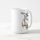 wit, zwart, blauw Rumi - Mok roofdervis (Voorkant rechts)