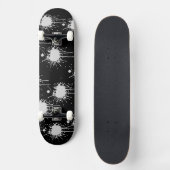 Wit & Zwart Blush Abstract Skateboard Deck (Voorkant)
