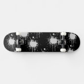 Wit & Zwart Blush Abstract Skateboard Deck (Horizontaal)