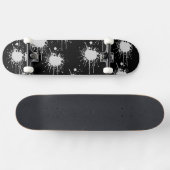 Wit & Zwart Blush Abstract Skateboard Deck (Horizontaal)